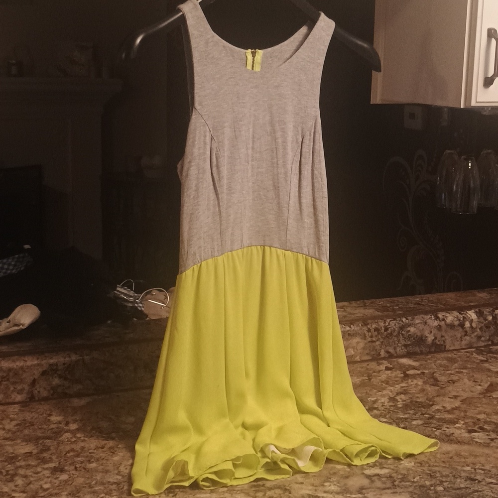 Girls Tank Top Style Dress Girls Medium Highlighter Gray